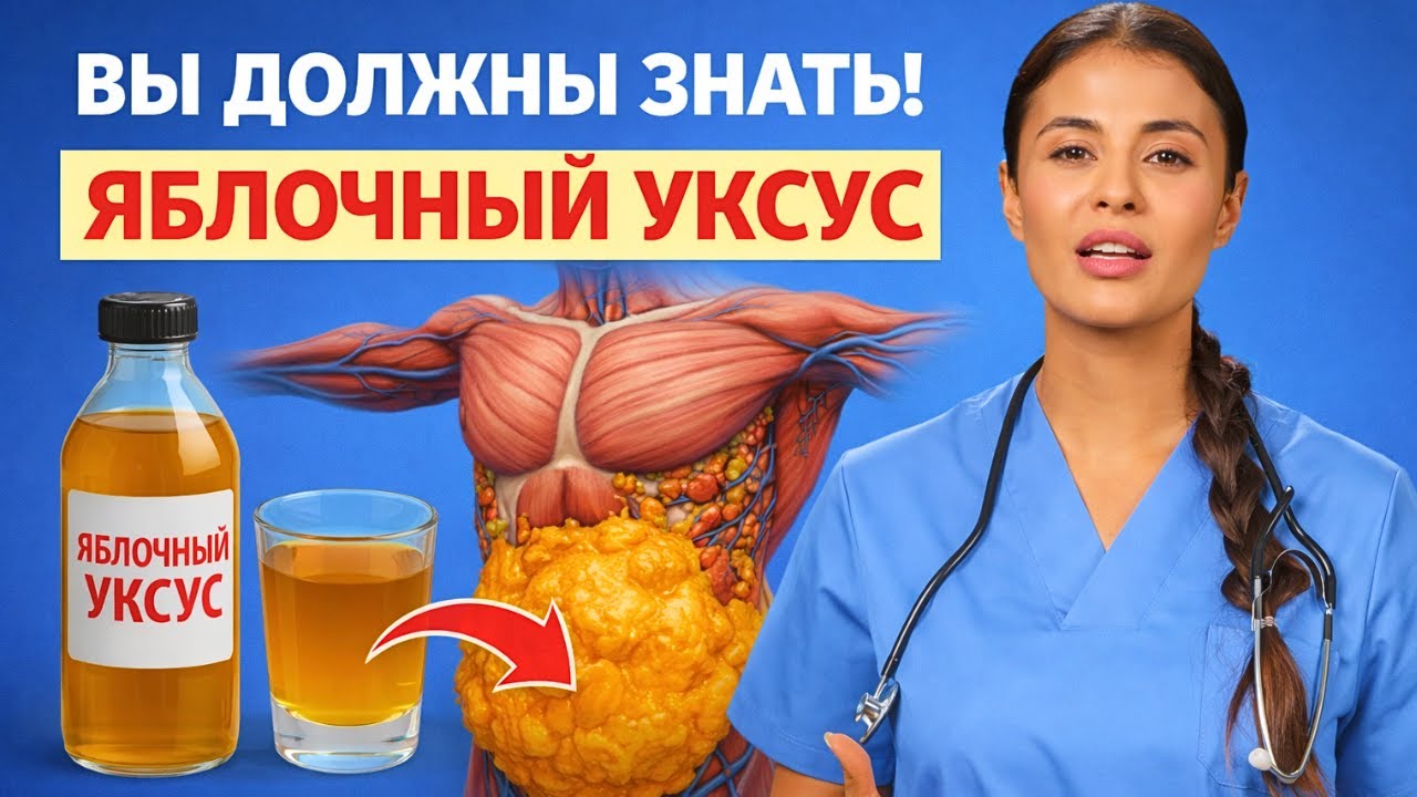 ⏰ Пейте яблочный уксус В ЭТО ВРЕМЯ | Живот тает, кишечник оживает