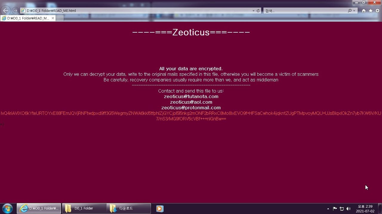 AppCheck Anti-Ransomware : Zeoticus Ransomware (.zeoticus@tutanota.com.zeoticus) Block Video