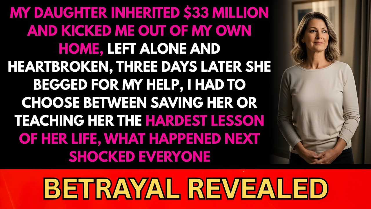 MY DAUGHTER GOT $33 MILLION AND THREW ME OUT — 3 DAYS LATER, SHE BEGGED FOR MY HELP!