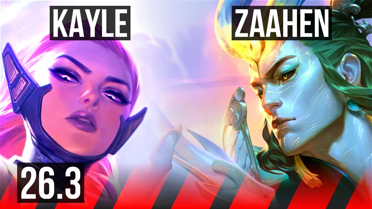 KAYLE vs ZAAHEN (TOP) | 43K damage | KR Master | 26.3