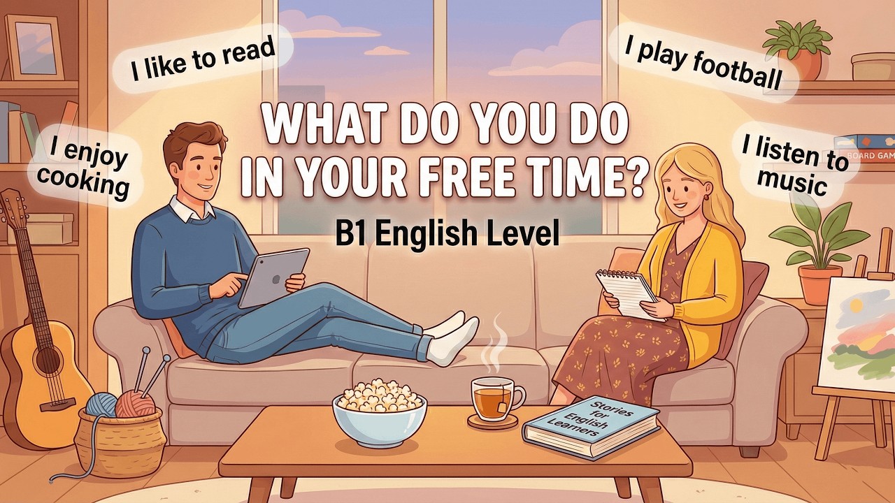 Beginner English Conversation | Free Time & Daily Activities | Easy English Listening