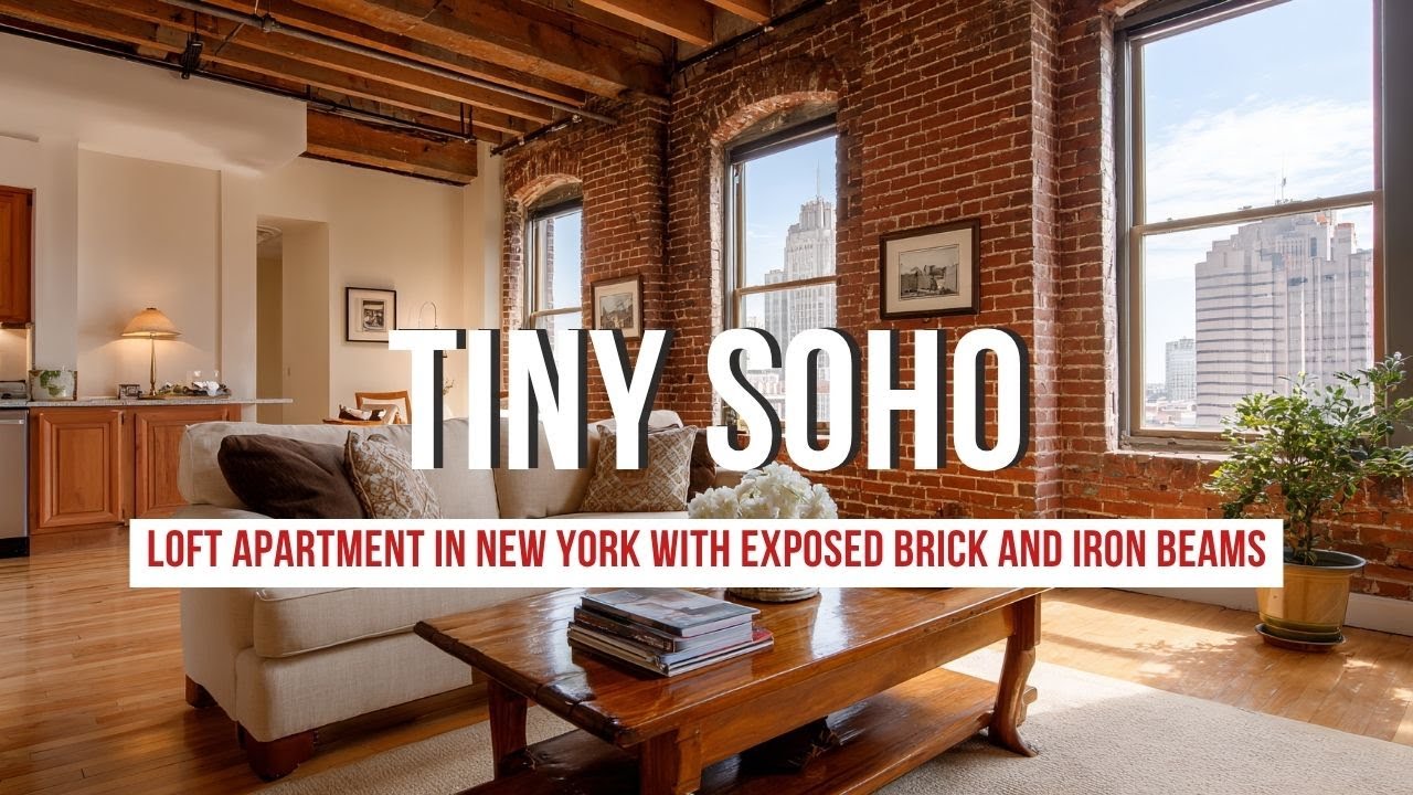 Inside a Tiny SoHo Loft Apartment in New York with Exposed Brick and Iron Beams