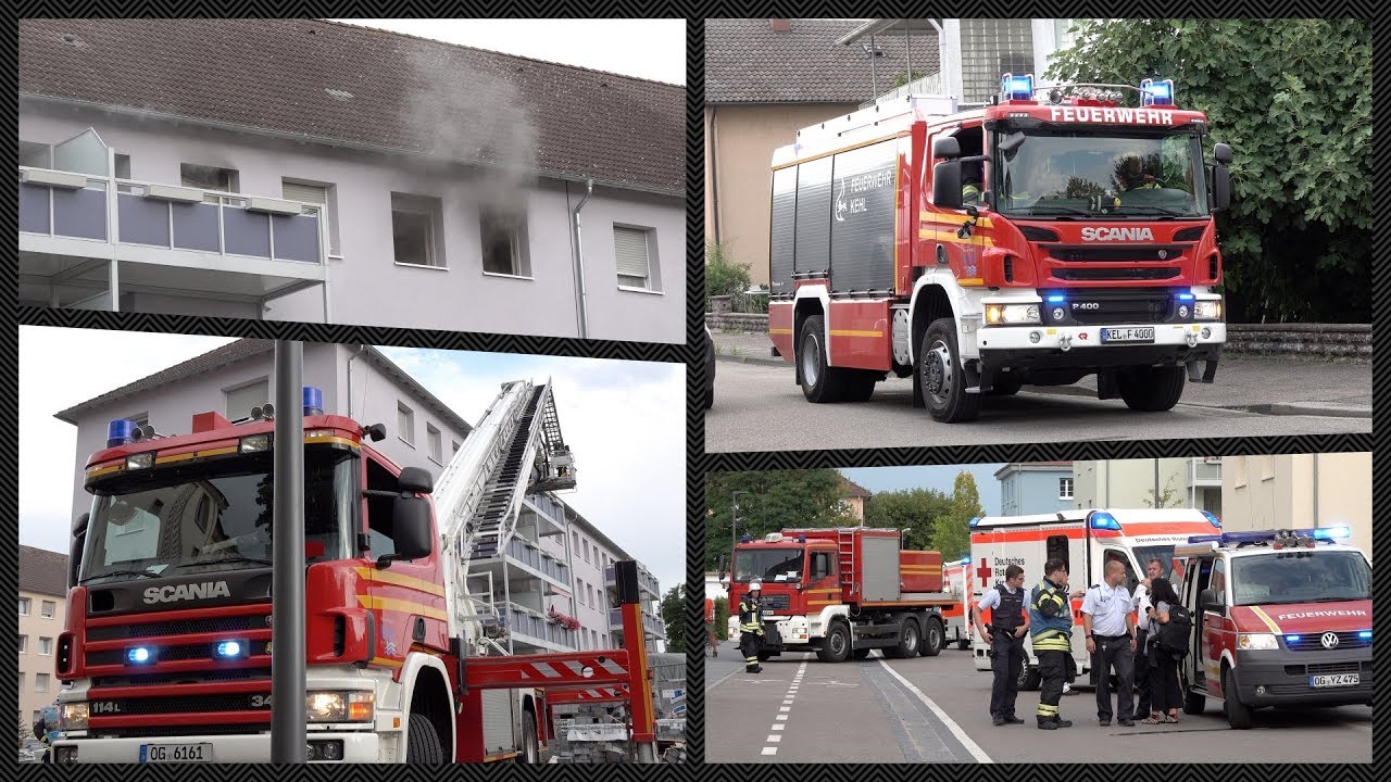 EINSATZ = KÜCHENBRAND durch vergessenes Essen - [Feuerwehreinsatz in Kehl] - [E]