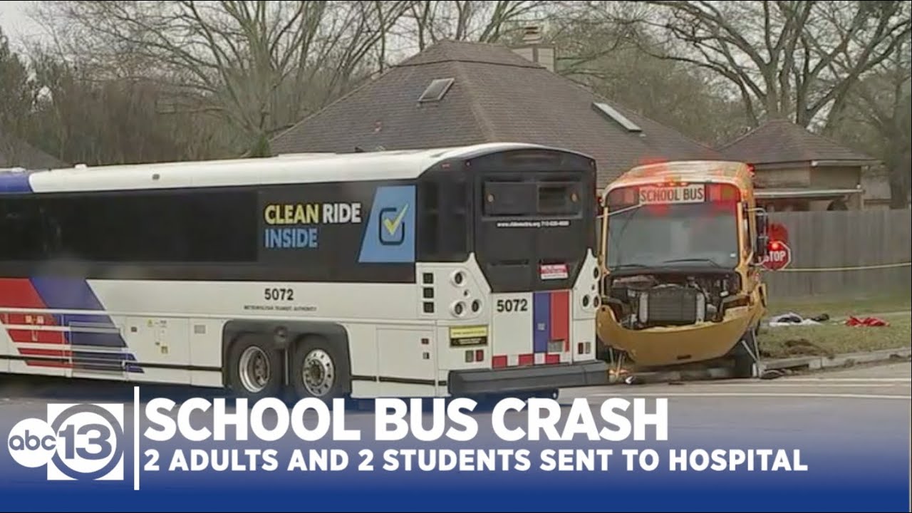2 adults and 2 students injured in Katy ISD school bus crash