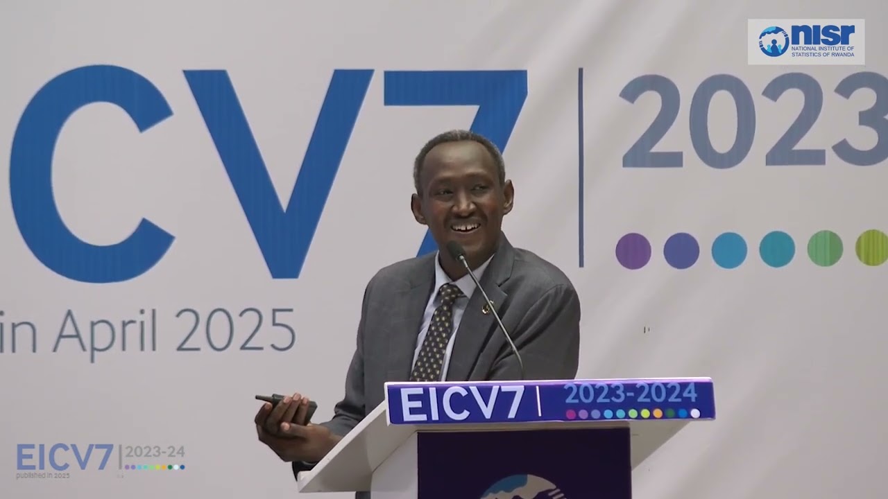 PRESENTATION OF #EICV7 FINDINGS by Director General of NISR #MURENZI Ivan.
