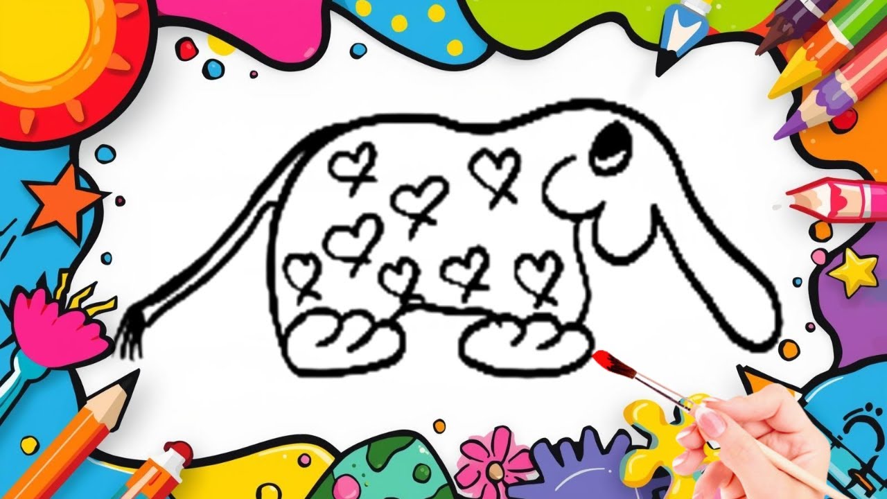 How To Draw cute Lirili Larila Drawing, Painting & Coloring For Kids and Toddlers_🌈🎨 🐋
