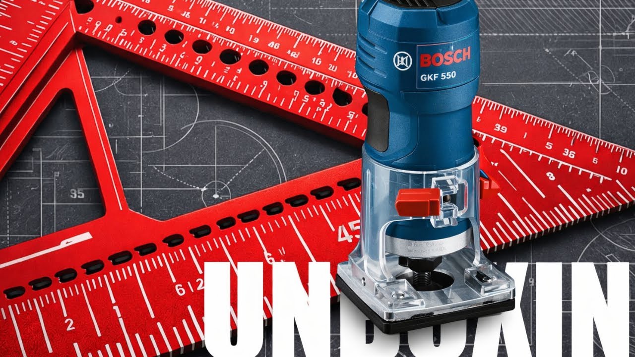 Der Milwaukee Anschlagwinkel und die Bosch Kantenfräse GKF550   Unboxing & Teils Test