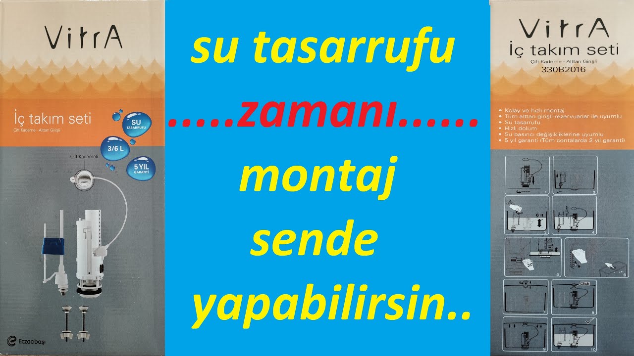 Vitra Çift Kademe Alttan Girişli İç Takım Seti Montajı #vitra #rezervuar #montaj