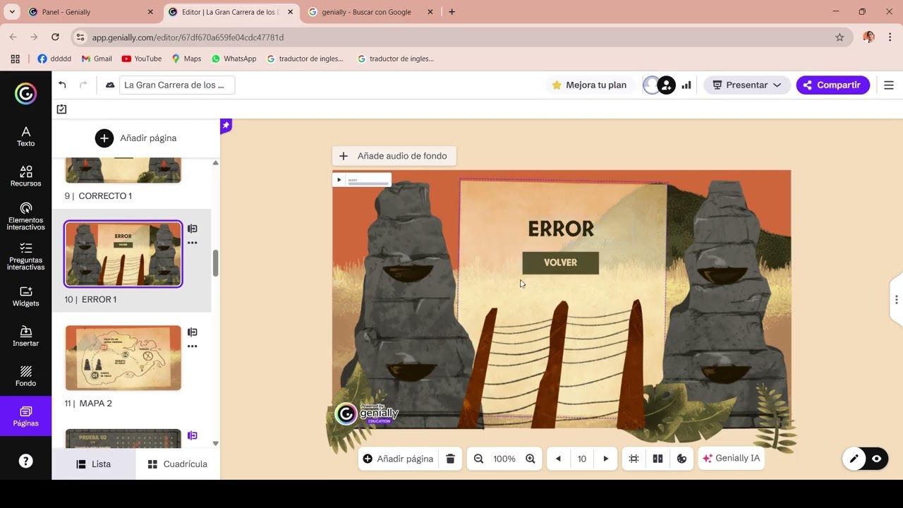 Crear plantillas Escape Room en Genially