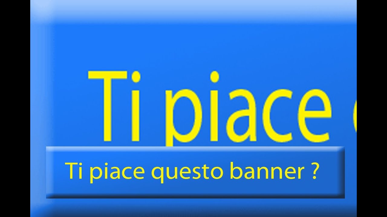 Photoshop - banner con testo animato tutorial italiano, gif animata