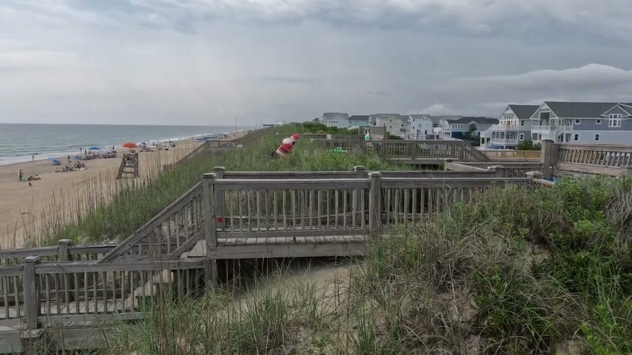 Checking Out the Ocean in Kill Devil Hills Outer Banks NC