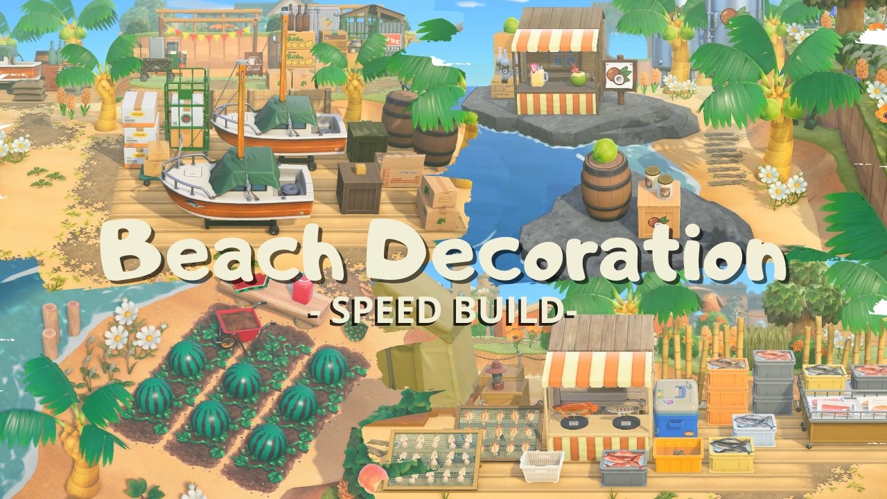 Beach Decoration - Animal Crossing New Horizons - Speed build