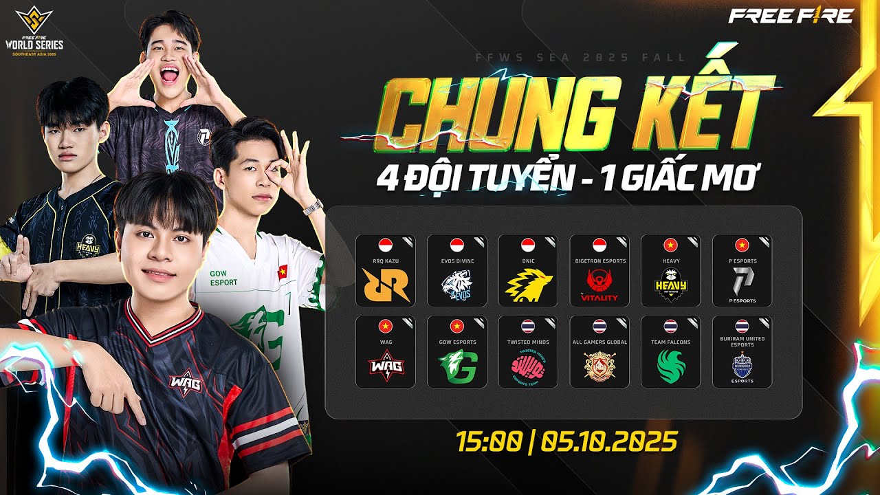 🔥CHUNG KẾT FFWS SEA 2025 FALL | 4 đại diện xuất sắc nhất của VN đã sẵn sàng, ai sẽ là nhà vô địch?🔥