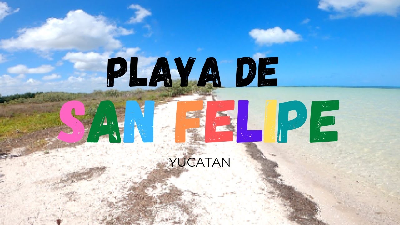 Hermosa playa en San Felipe, Yucatan.