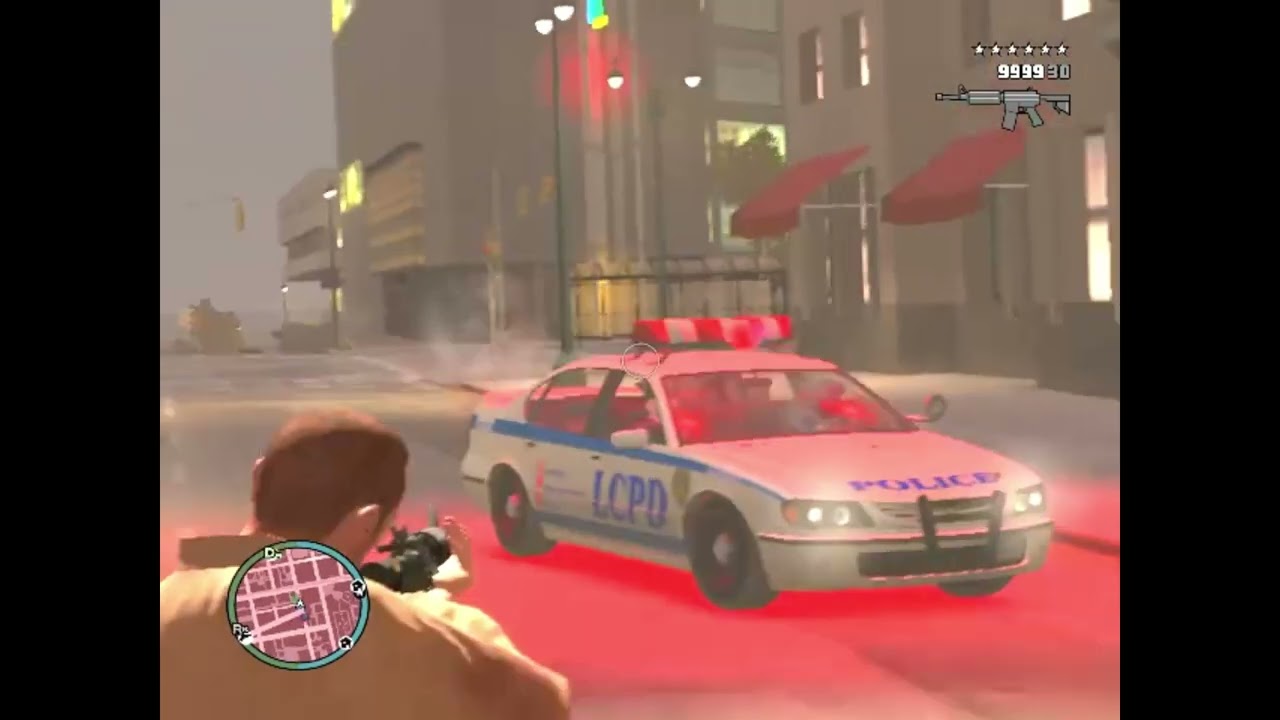 GTA IV 6 Stars Wanted Level Shootout + Escape