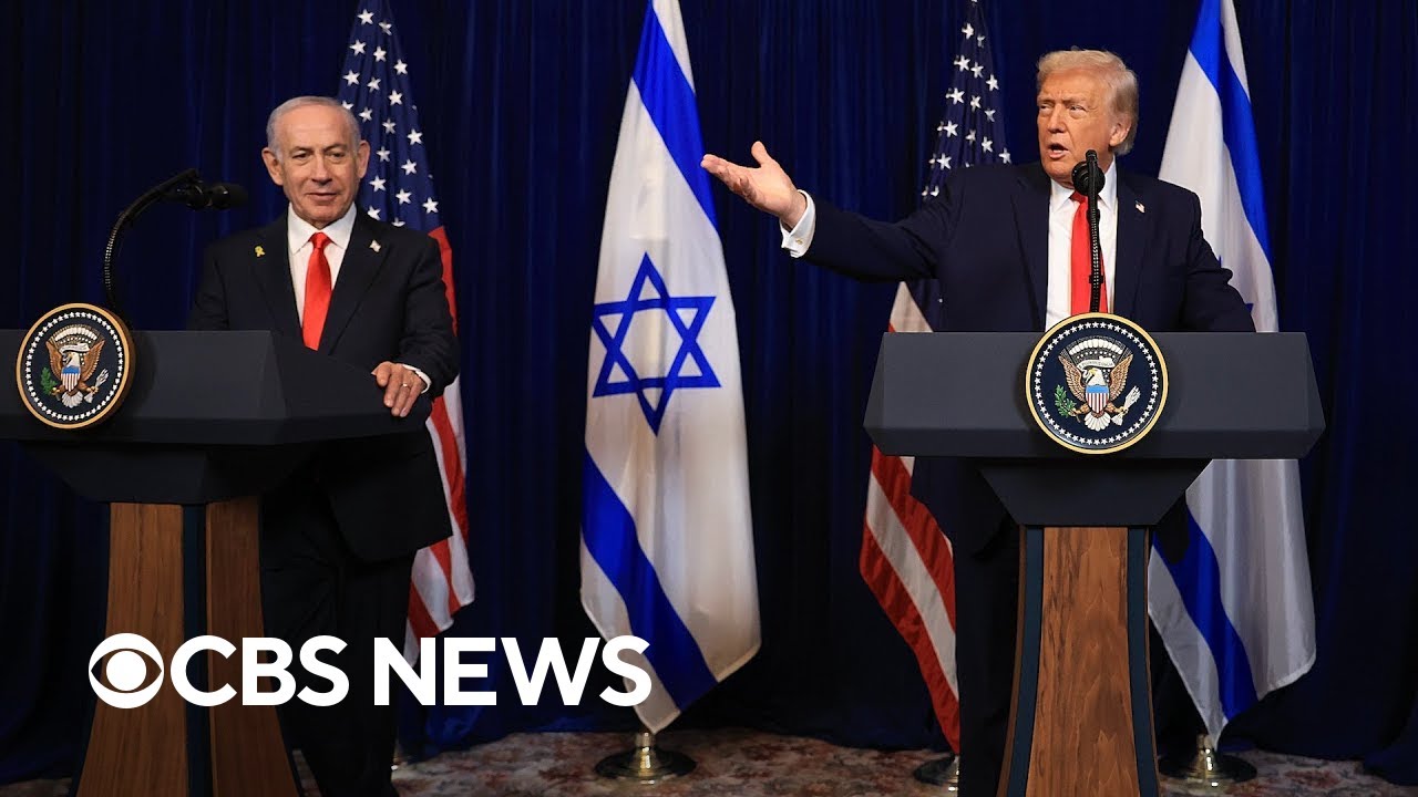 Trump, Netanyahu speak after meeting in Florida to discuss Gaza peace plan | full video