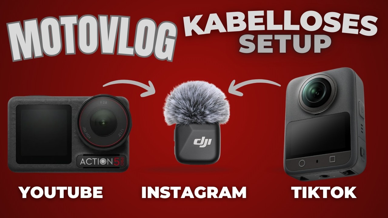 Kabelloses MotoVlog Setup #motovlog #setup #dji #yamaha #yzfr125