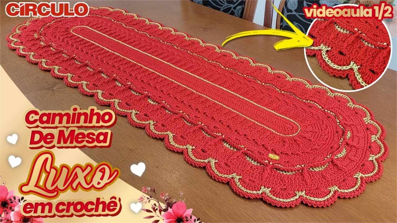 ✨ Impressionante PADRÃO! Trilho/Caminho de Mesa Luxo em Crochê 1/2  😍
