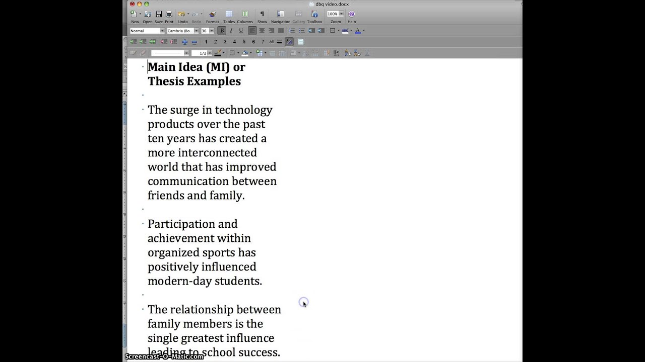 Research Paper/Document Based Question: Writing Process