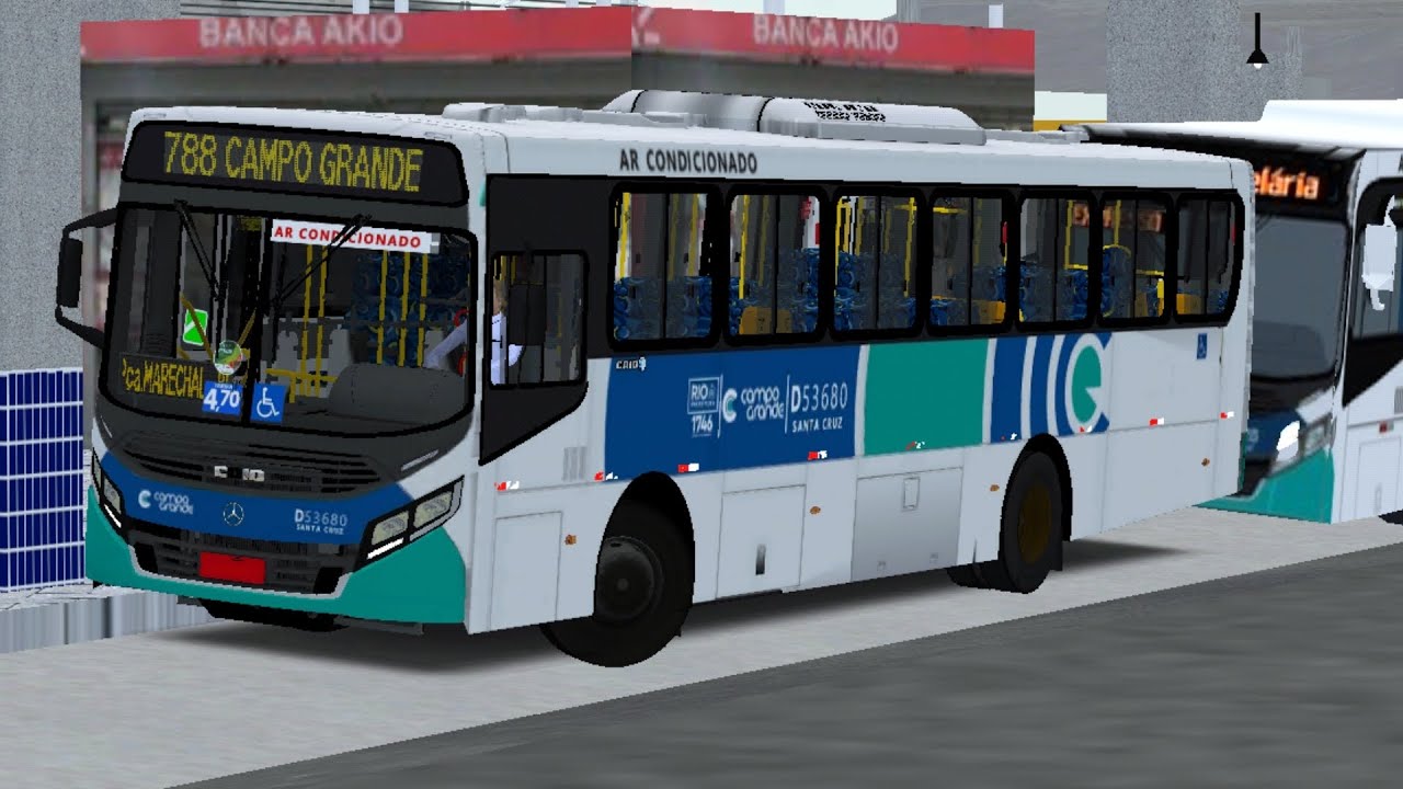 ⚪️[PROTON BUS] Caio Apache Vip IV OF-1721 Mercedes-Benz Padrão Campo Grande + Mapa Zona Oeste ⚪️