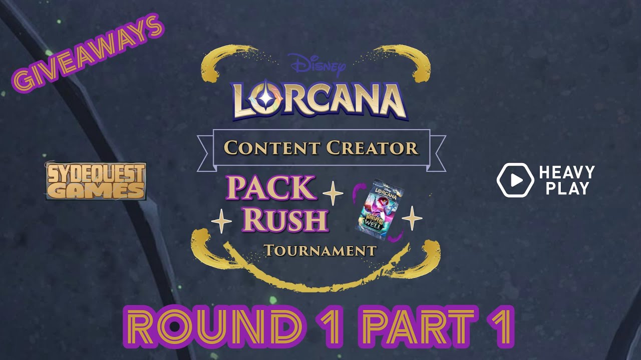 Disney Lorcana: Whispers in the Well Content Creator Pack Rush Tournament | Round 1 PT 1 | Giveaways