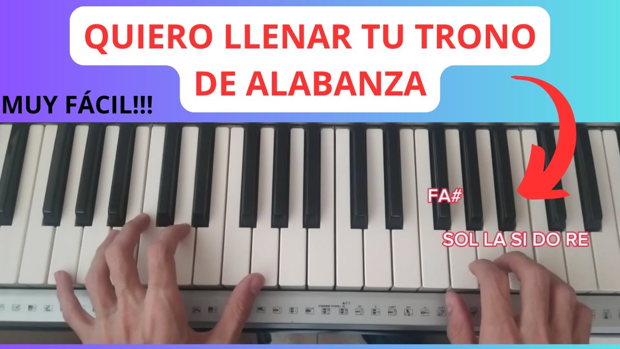 [PASO A PASO] QUIERO LLENAR TU TRONO DE ALABANZA CON MELODIA MUY FACIL