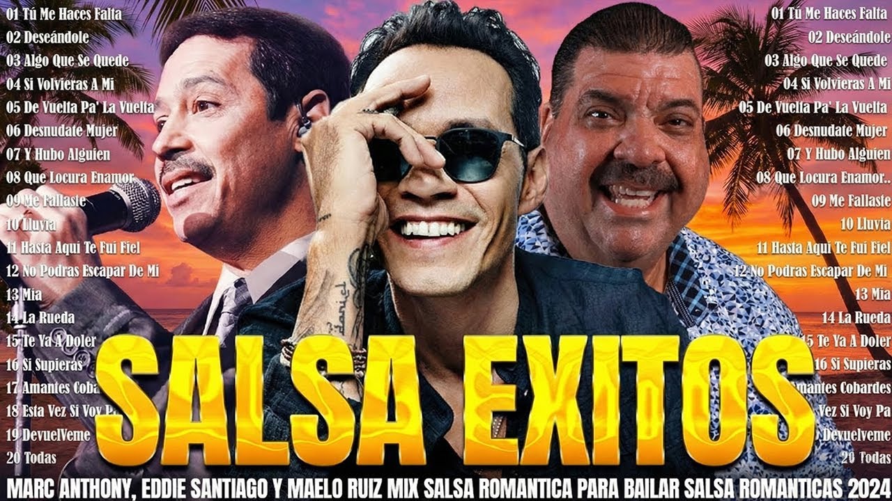 MARC ANTHONY, EDDIE SANTIAGO Y MAELO RUIZ  MIX SALSA ROMANTICA PARA BAILAR SALSA ROMANTICAS