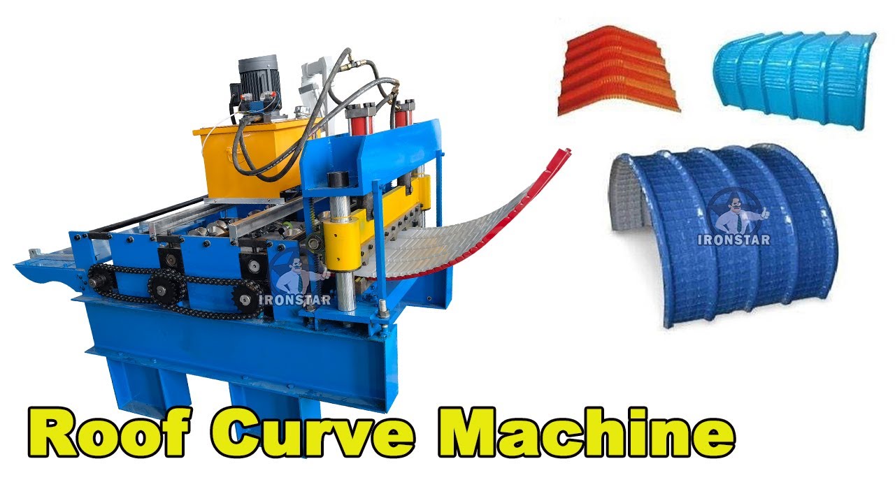 Arch curving roofing sheet roll forming machine | roof curved machine | crimping machine