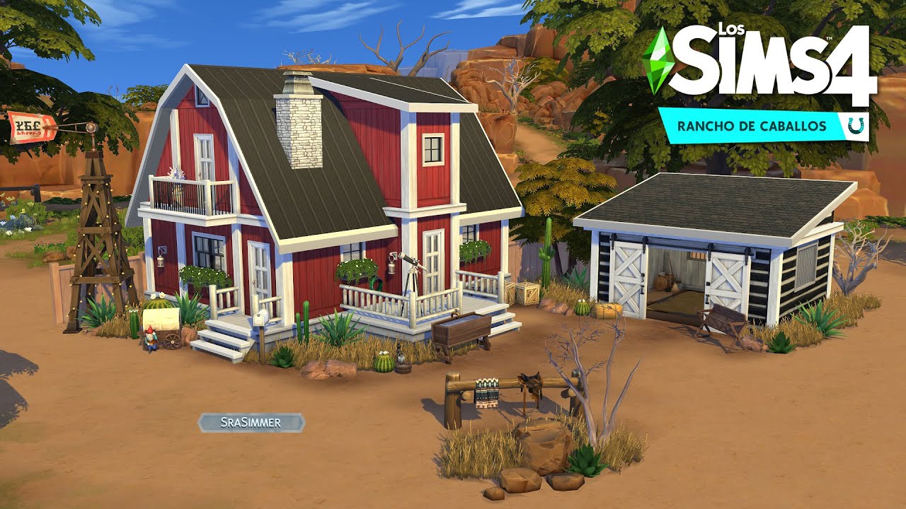 CASA ESTABLO 🐴 Speed build (Los Sims 4 Rancho de Caballos)