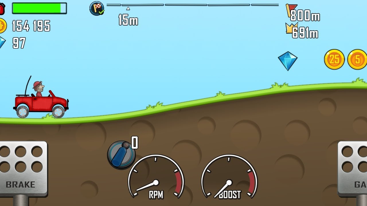 Hill climb game front flip 🙃 challenge 