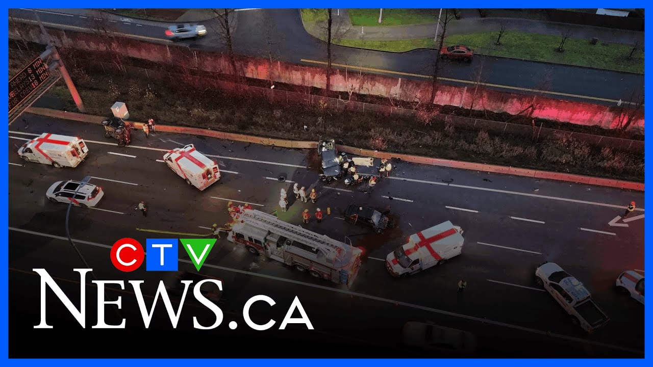 Fatal crash on Highway 1 in Surrey