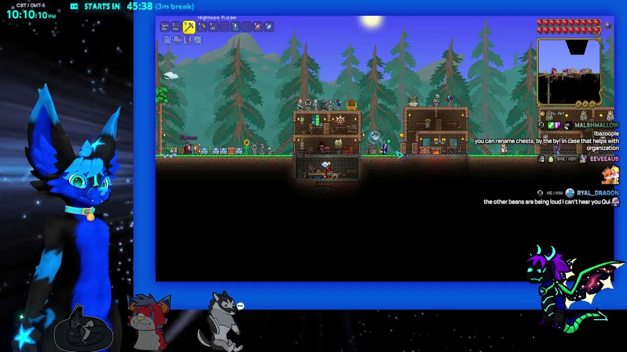 Hard moded Mayhem | Terraria with qui, fenrir and marvek, part 3