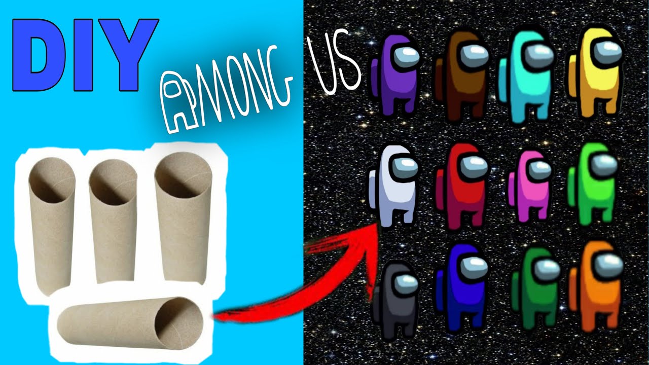 #AmongUs#tripulante  Como hacer un tripulante o impostor? de AMONG US con rollo de cartón fácil