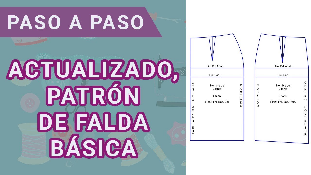 Patrón básico de falda paso a paso
