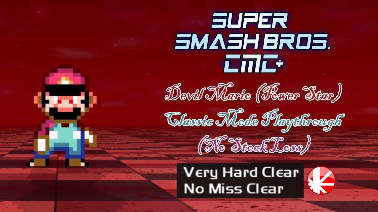 SSBC CMC+ V8 - Devil Mario (Power Star) Classic Mode Playthrough (No Stock Loss)