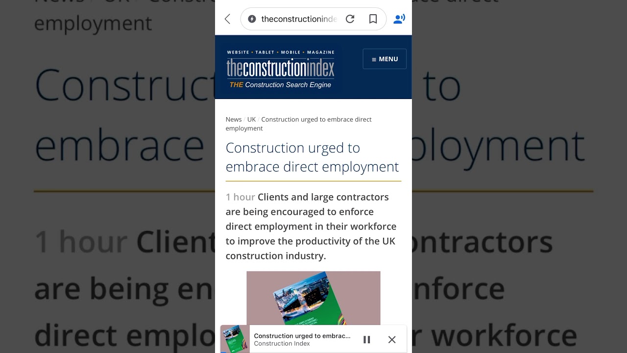 Construction urged to embrace direct employment