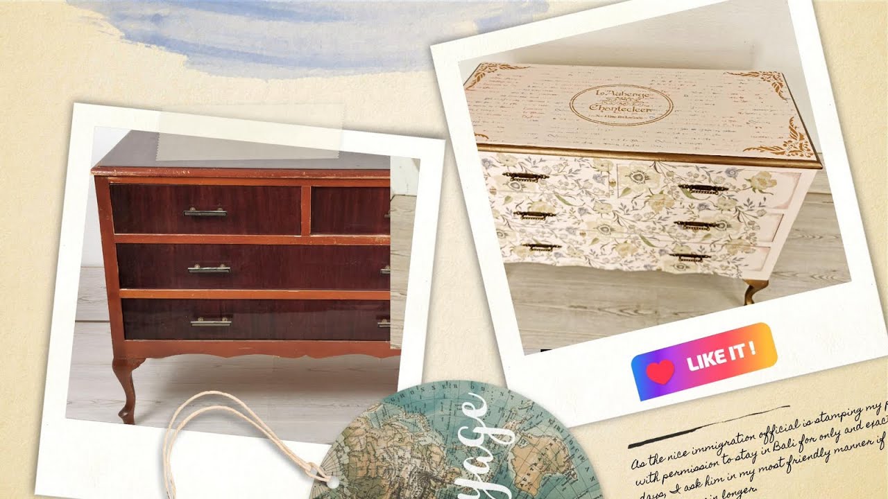 Reciclo y actualizo una cómoda en color rosa / Makeover