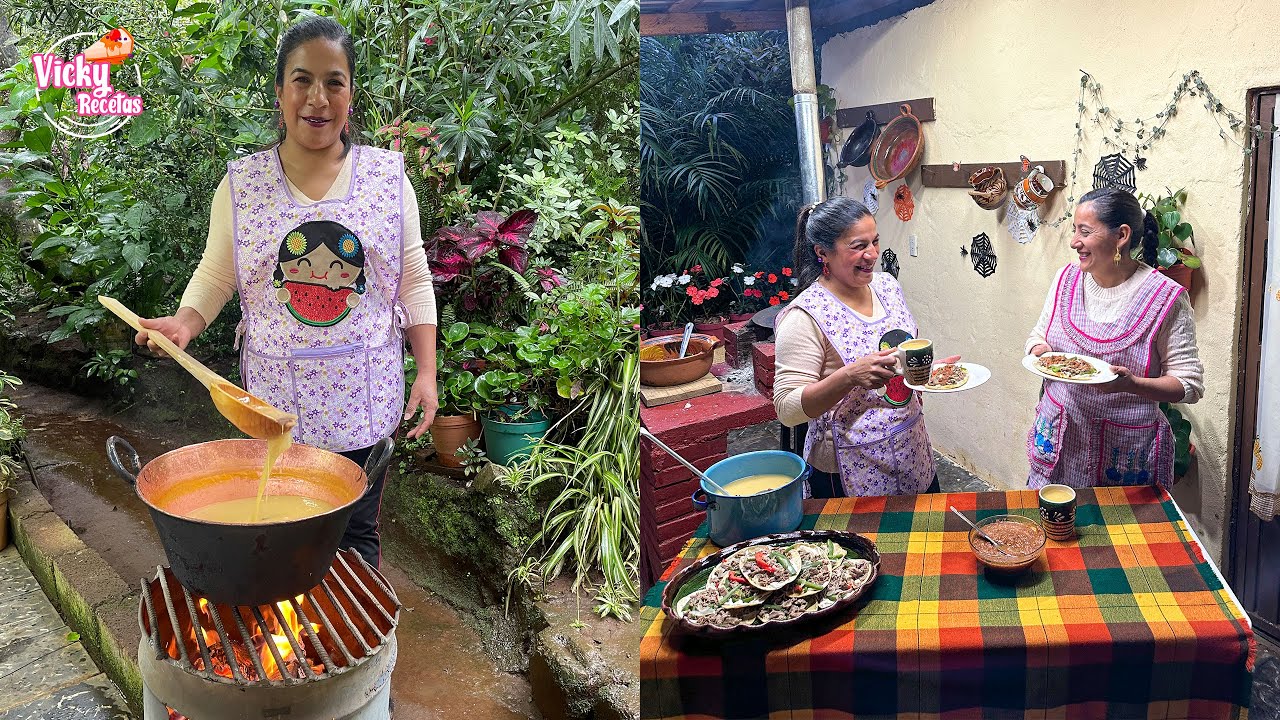 No a Parado de Llover y Me Llego Visita Hicimos Huaraches y Atole de Piña Riquísimos