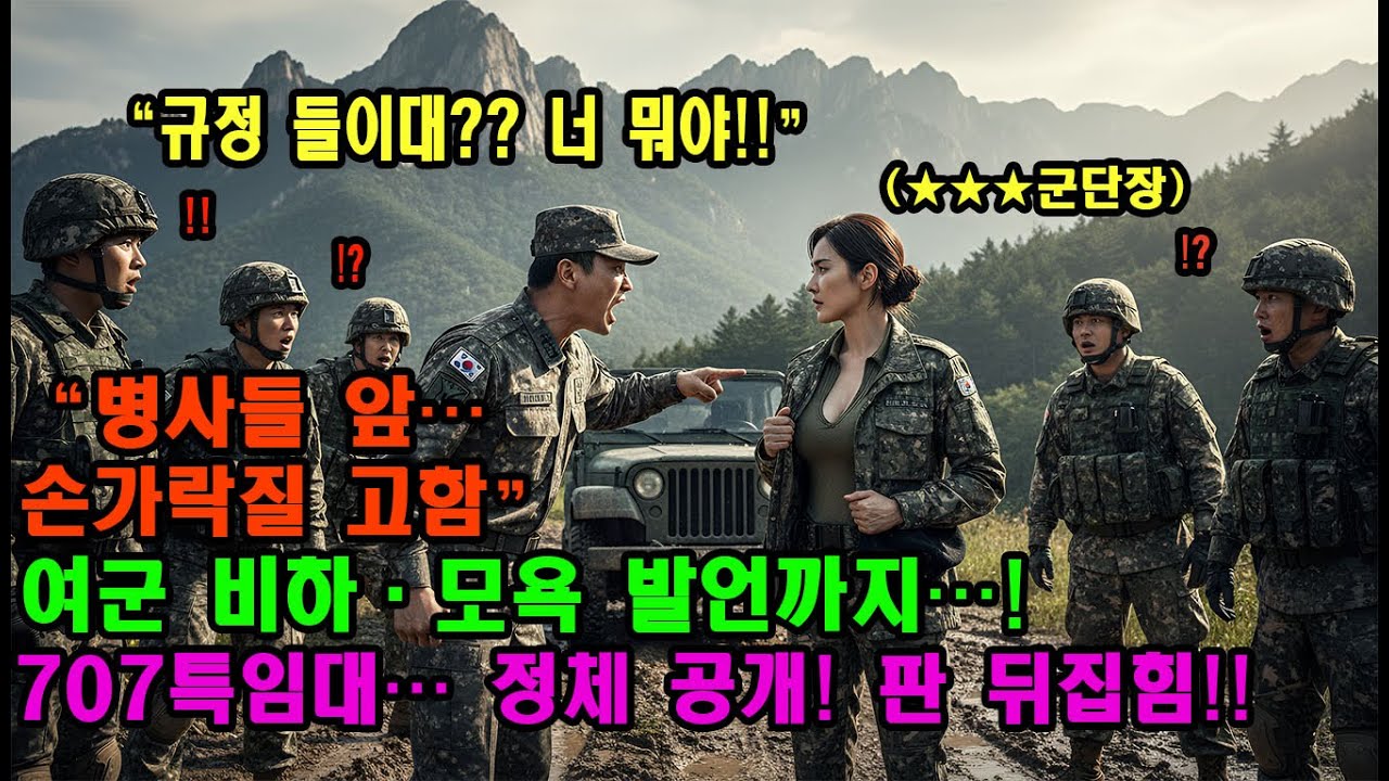 707특임대 출신 최연소 중장에게 ‘입에 담기 힘든 성희롱성 망언’ 퍼부은 육군 중령… 행군 중 병사들 앞에서 무릎 꿇고 사죄한 레전드 참교육 현장