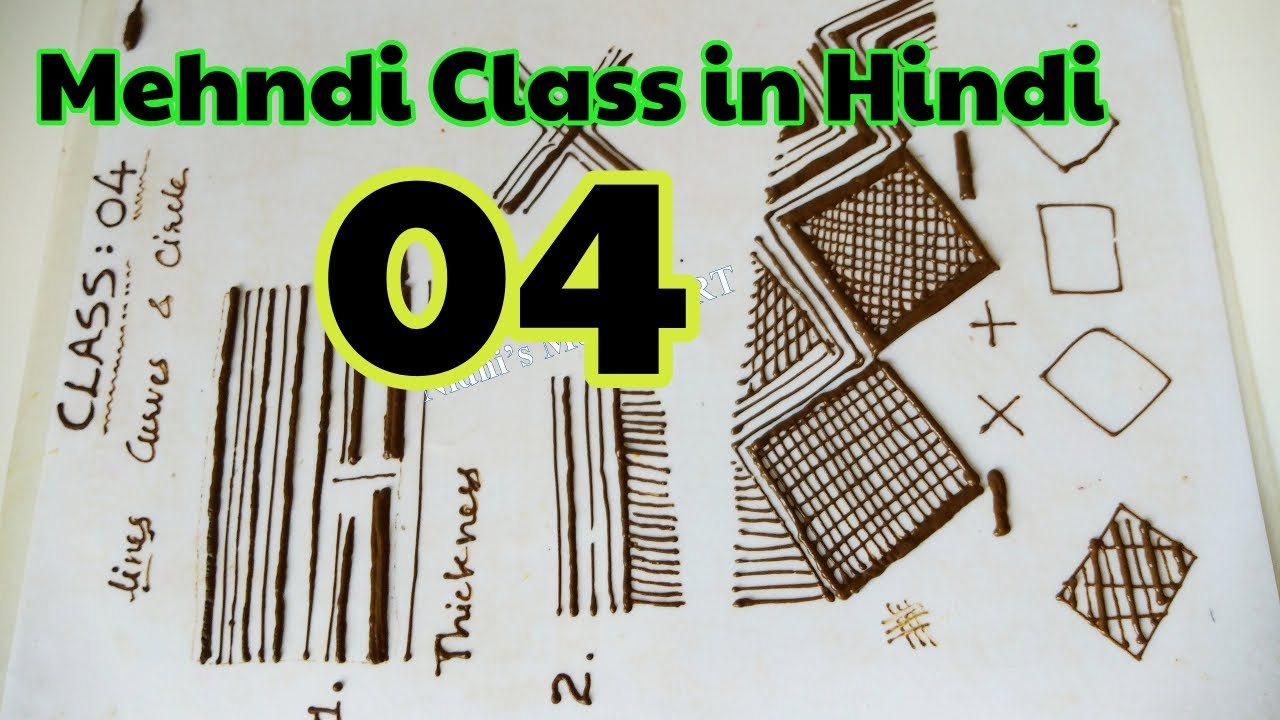 Mehndi Class 04 in Hindi- How to pracitice LINES Perfectly- Mehndi Tips for Beginners