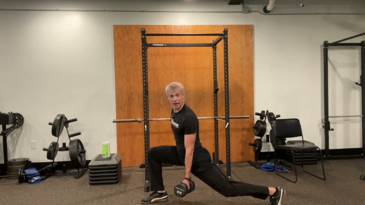 Lunge Biceps and shoulders - only 5 minutes