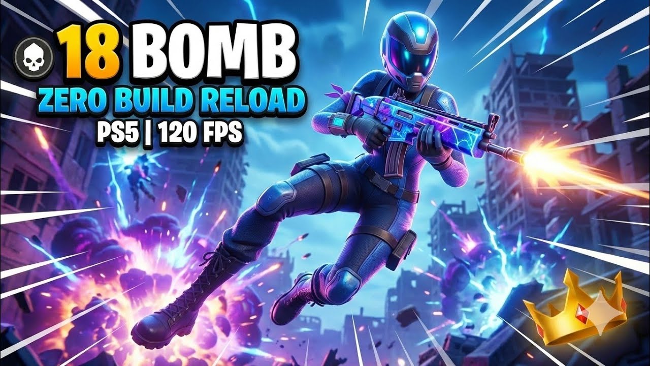 High Bomb Zero Build Ranked Reload Fortnite Gameplay| PS5 120fps