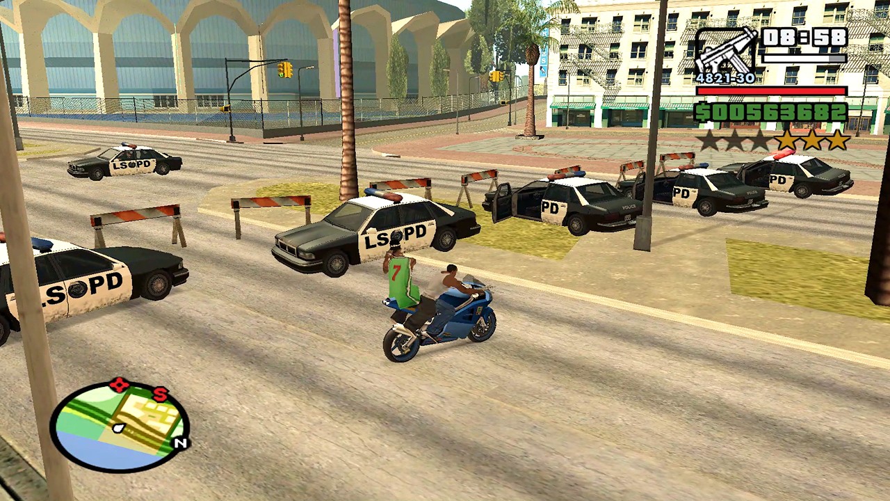 ⭐⭐⭐⭐⭐⭐SIX STARS WANTED LEVEL RAMPAGE WITH TANK | 6 STAR WANTED LEVEL ESCAPE IN GTA SAN ANDREAS