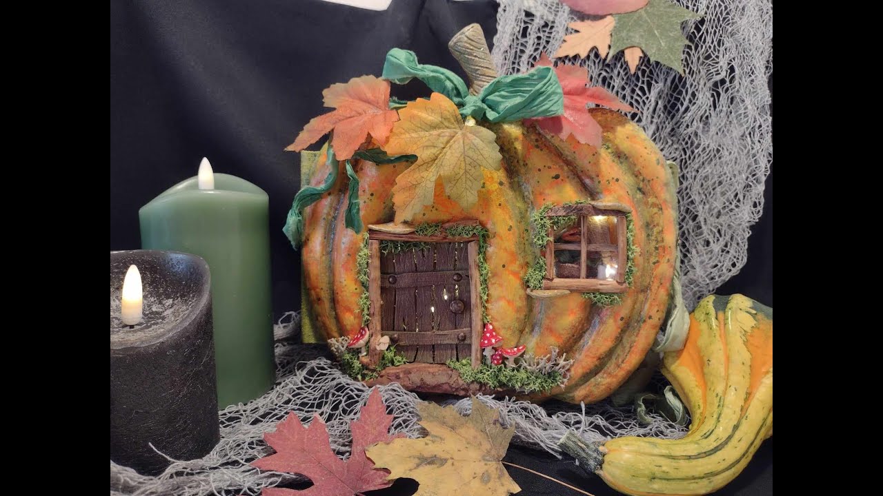 Pumpkin album with diorama.
