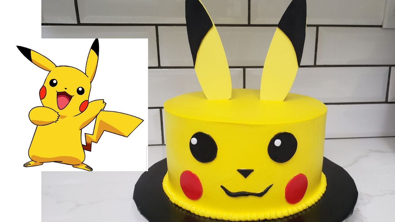 #4 Pastel Pikachu con Crema Batida y Fondant.