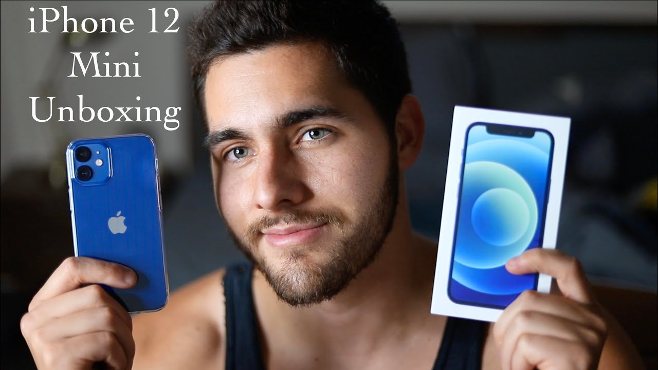 Распаковка и настройка iPhone 12 Mini ASMR Blue (шепотом)