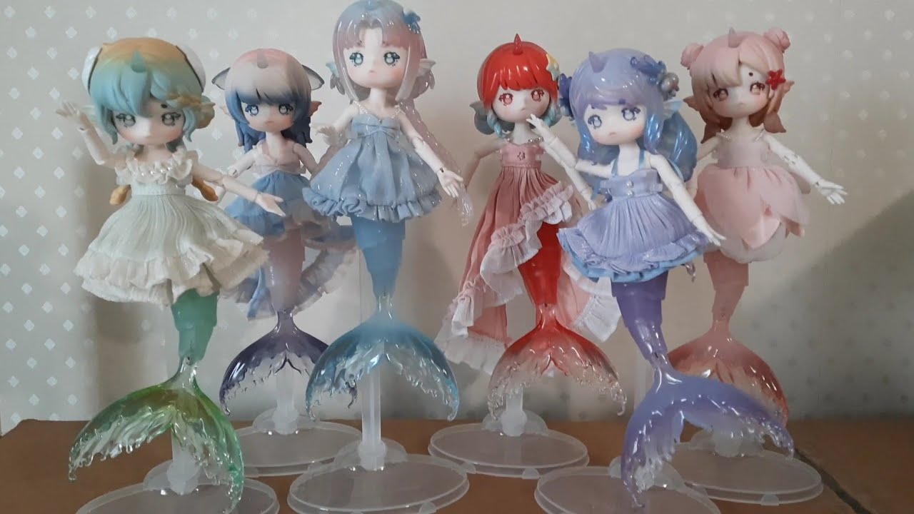 Secret Tidal Language Mermaid 🧜‍♀️ BJD blindbox full set by Antu & Penny's Box, Unboxing and Review!