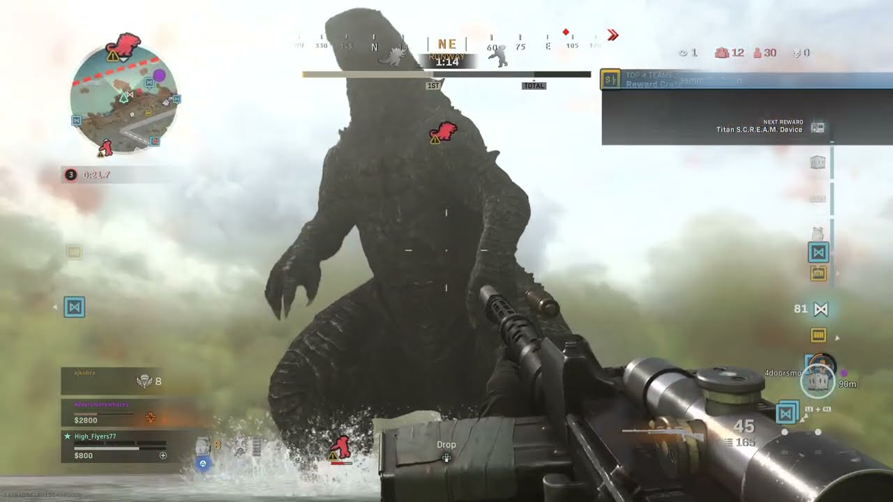 Meeting Godzilla and King Kong in the Call of Duty: Modern Warfare Event!