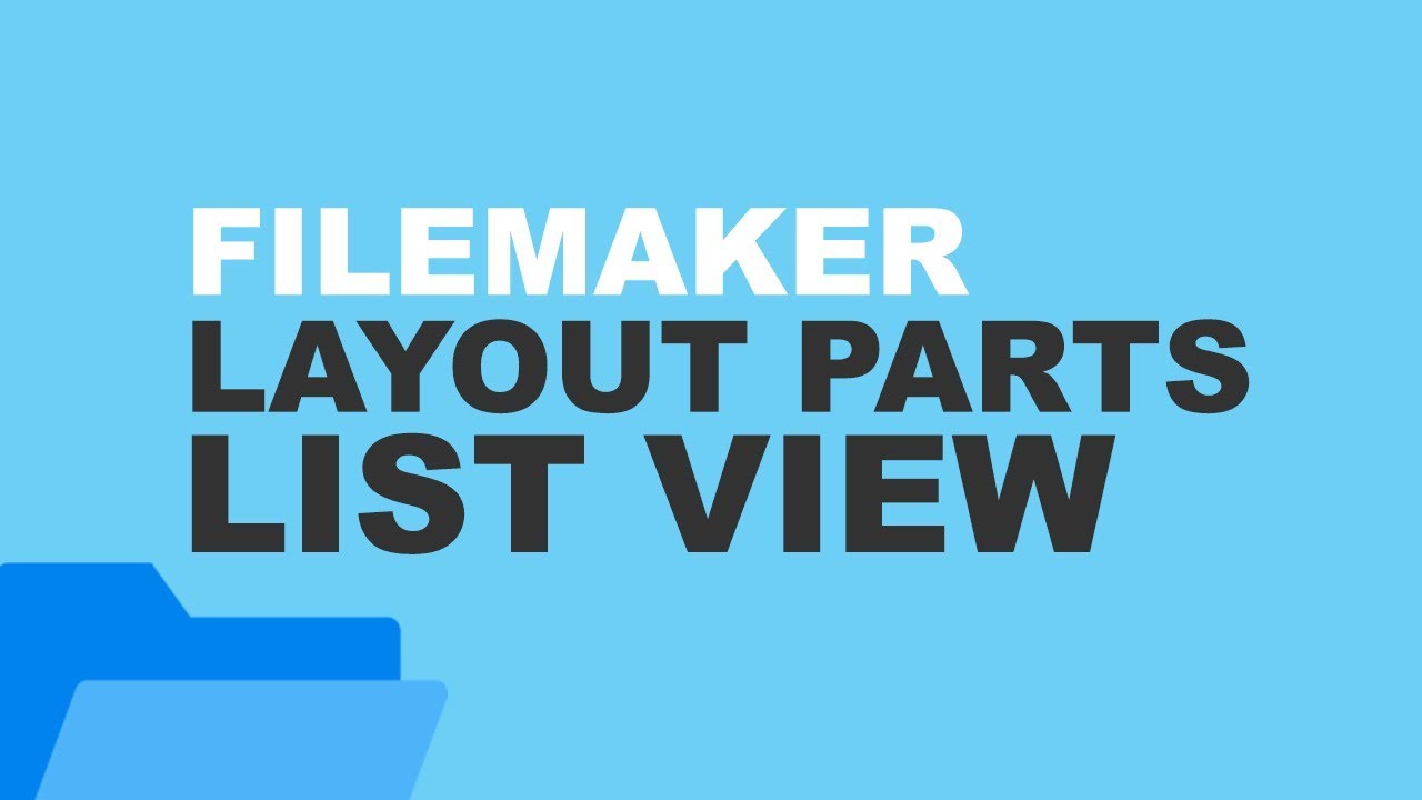 Учебное пособие по просмотру списка FileMaker