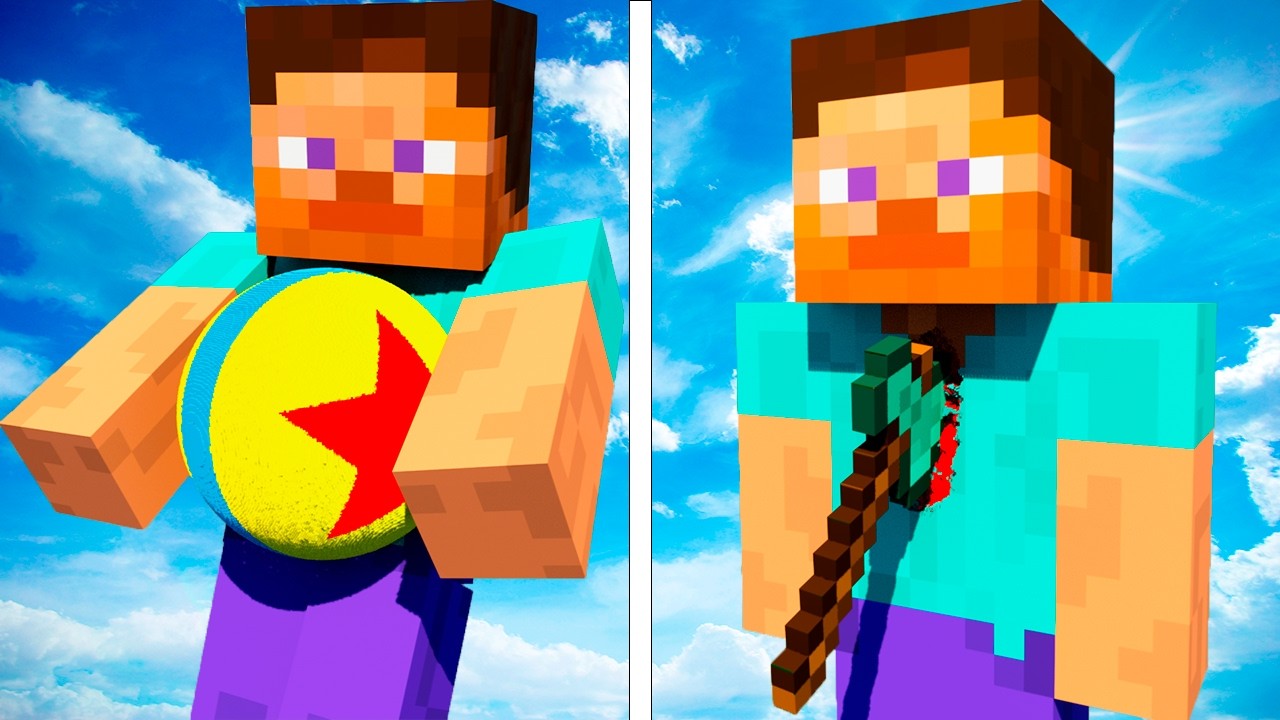 Mini To Big SPORT BALLS & AXE vs MINECRAFT STEVE! | Experiments in Teardown